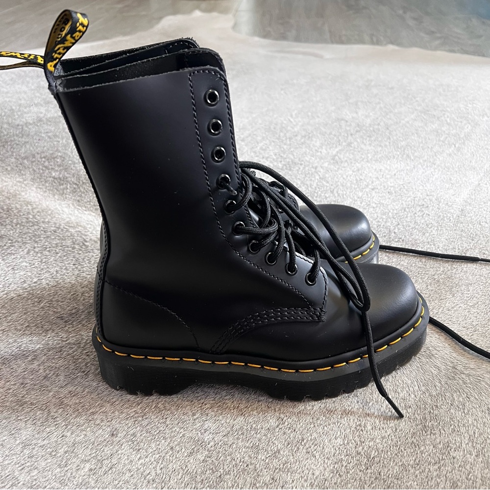 Dr. Martens 1490 Bex Smooth Leather Mid Calf Boots